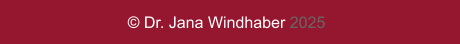  Dr. Jana Windhaber 2025